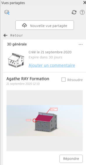 synchroniser commentaires vues partagées